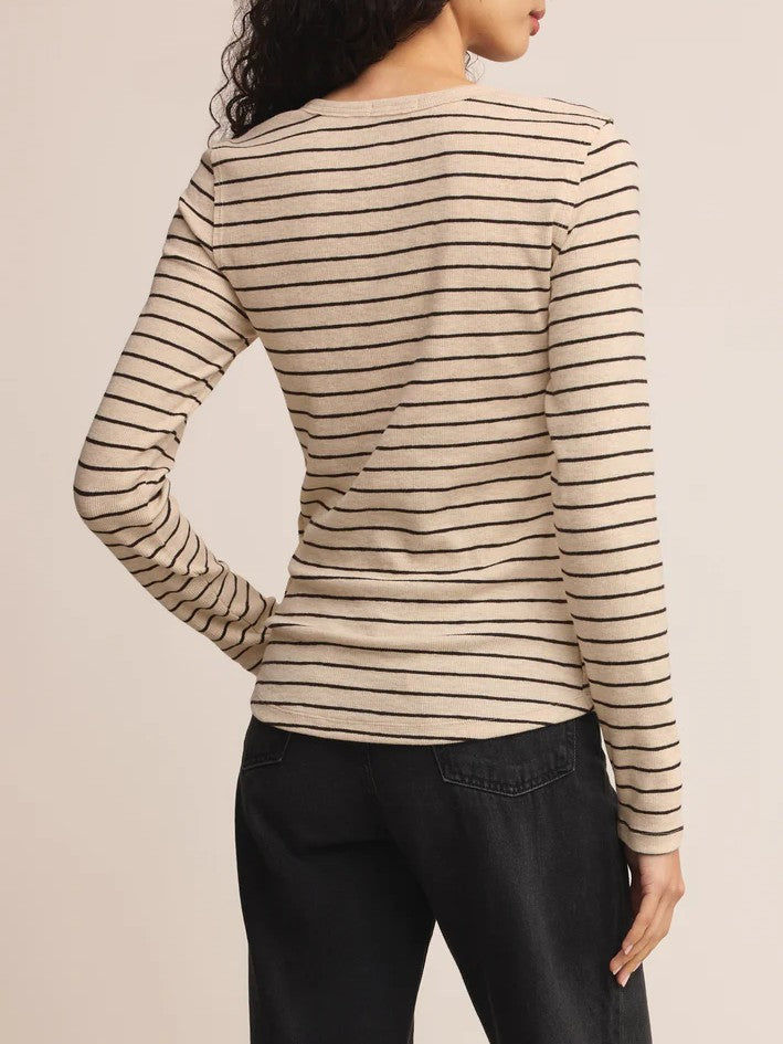 Eve Stripe Henley LS