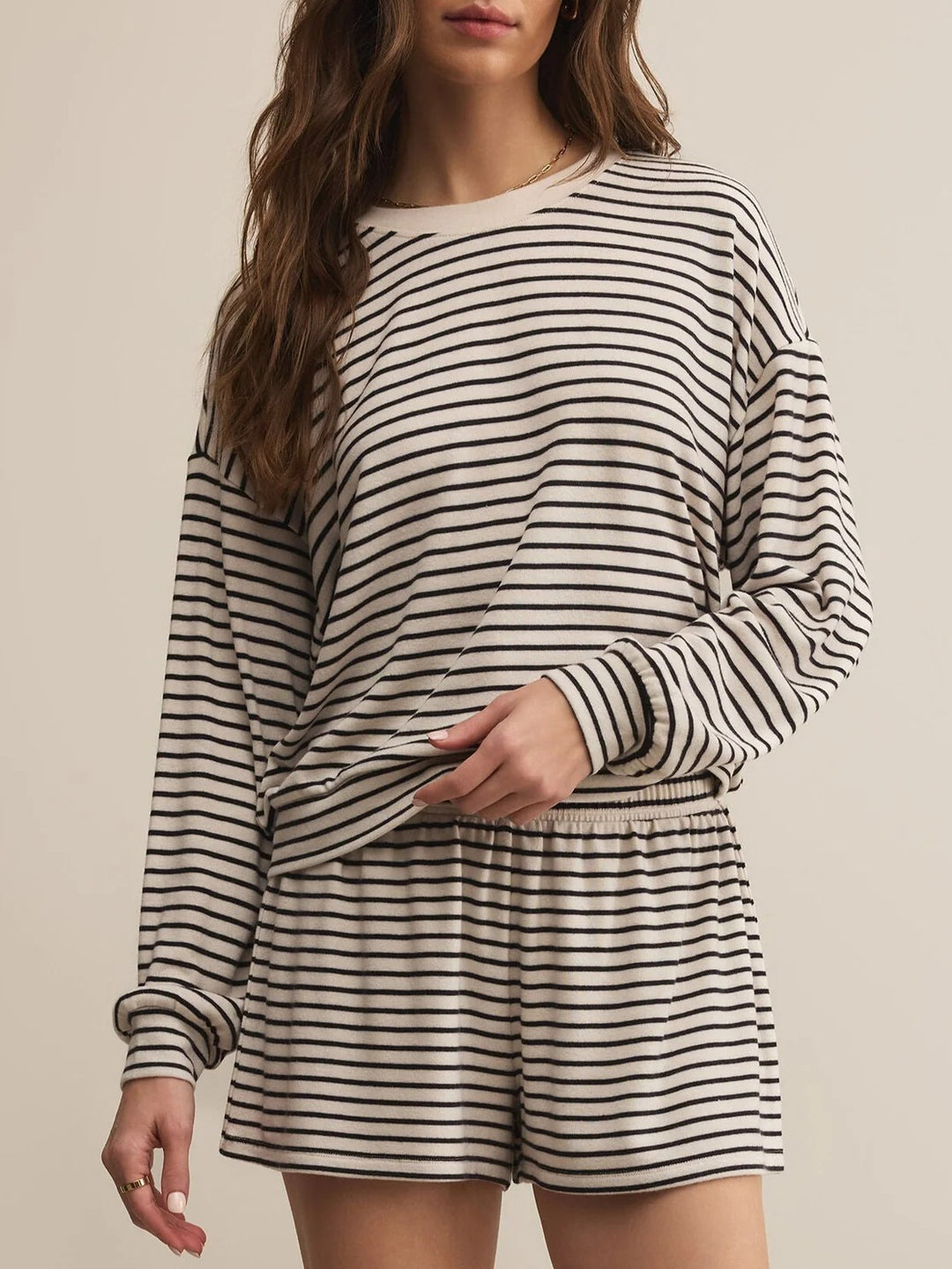 Luxe Stripe LS Top