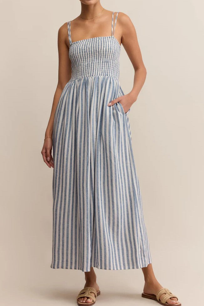 Nadine Striped Midi Dress