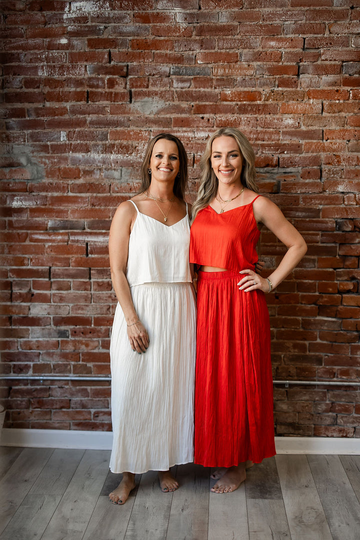 Fiore Crinkle Satin Tank