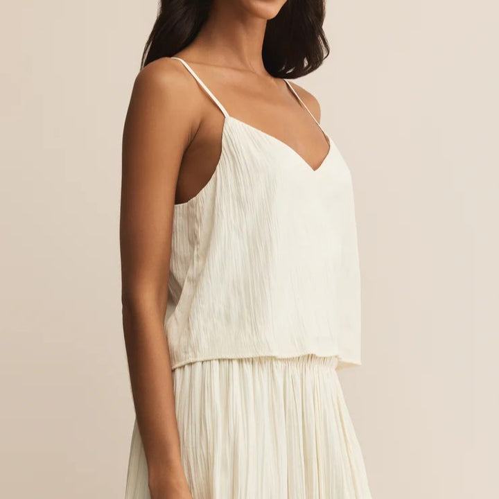 Fiore Crinkle Satin Tank