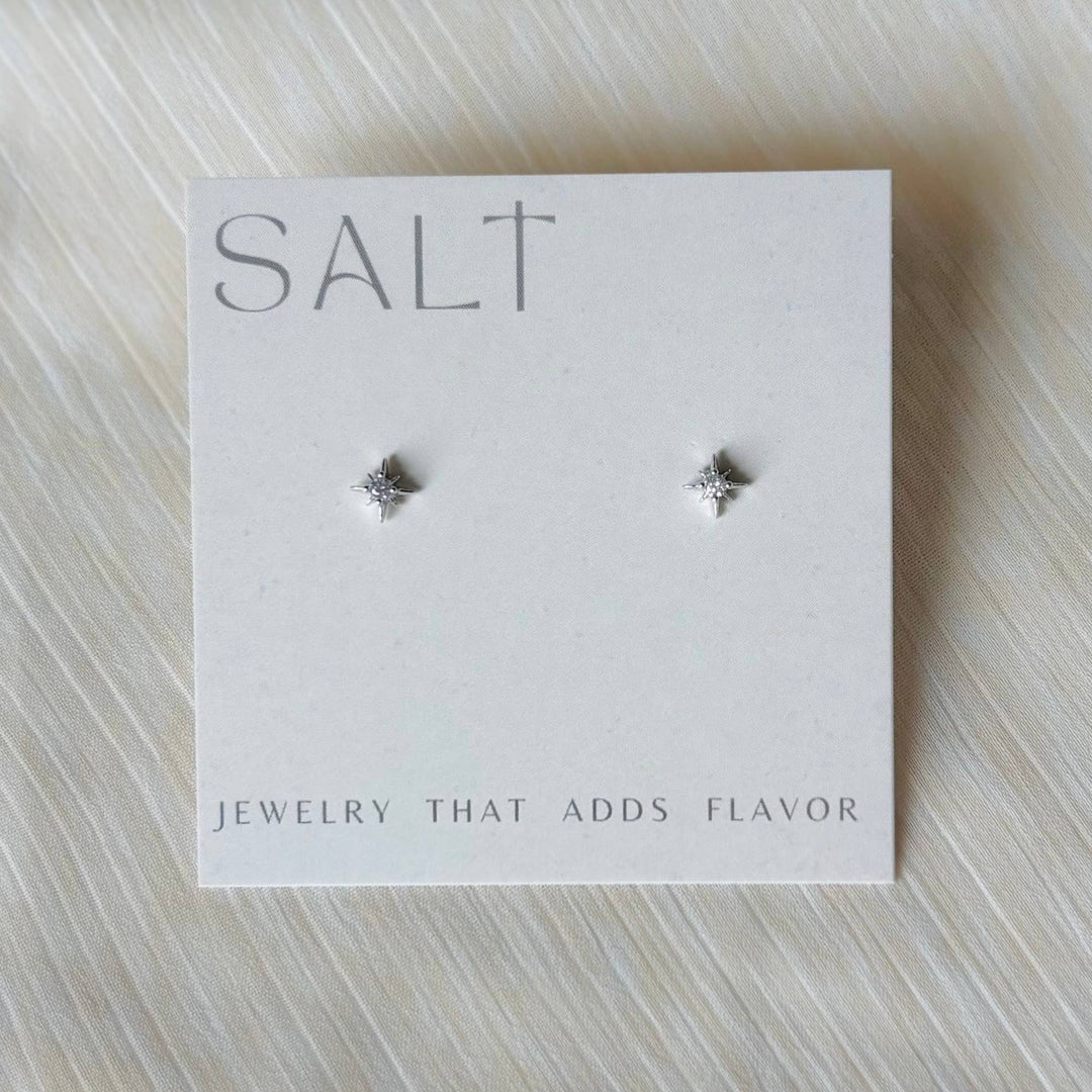 SILVER STAR STUDS | tiny star post earrings | dainty studs