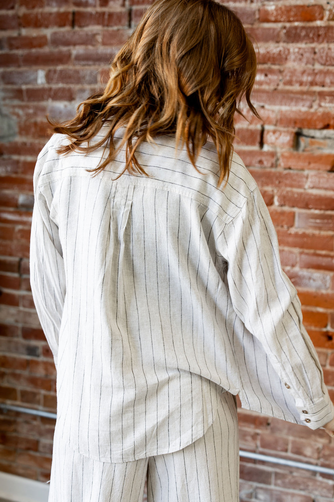 Alfie Striped Button Up Top