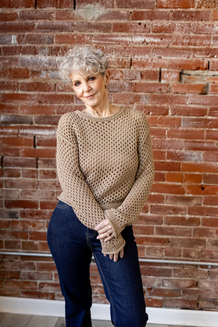 Cala Shimmer Crochet Sweater