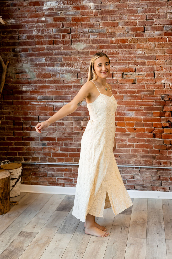 Angel Eyes Embroidered Maxi Dress