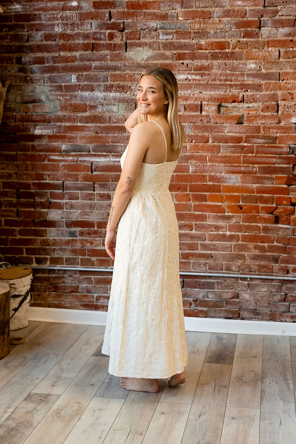 Angel Eyes Embroidered Maxi Dress