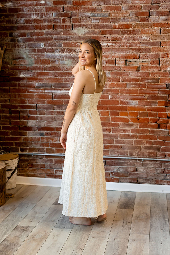 Angel Eyes Embroidered Maxi Dress