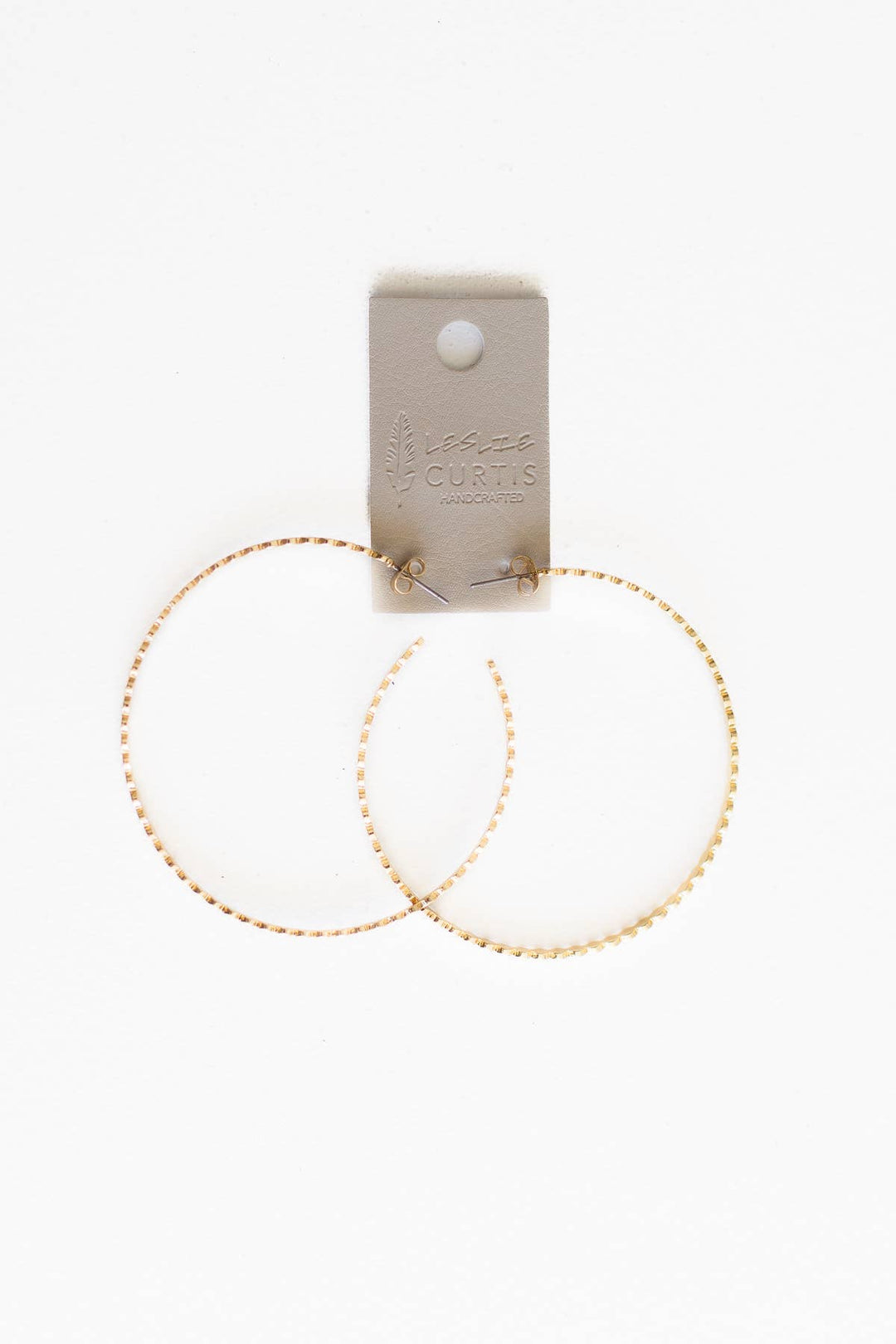 London - Gold hoop with small circles 2.5"