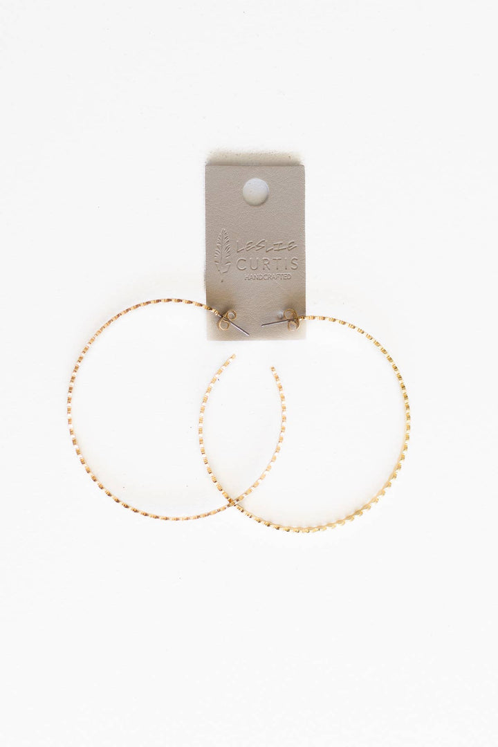 London - Gold hoop with small circles 2.5"