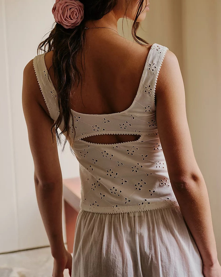 Full Bloom Eyelet Cami