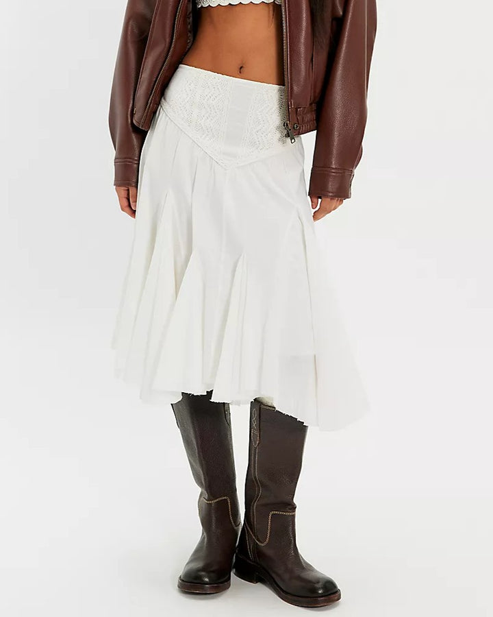 Frida Godet Midi Skirt
