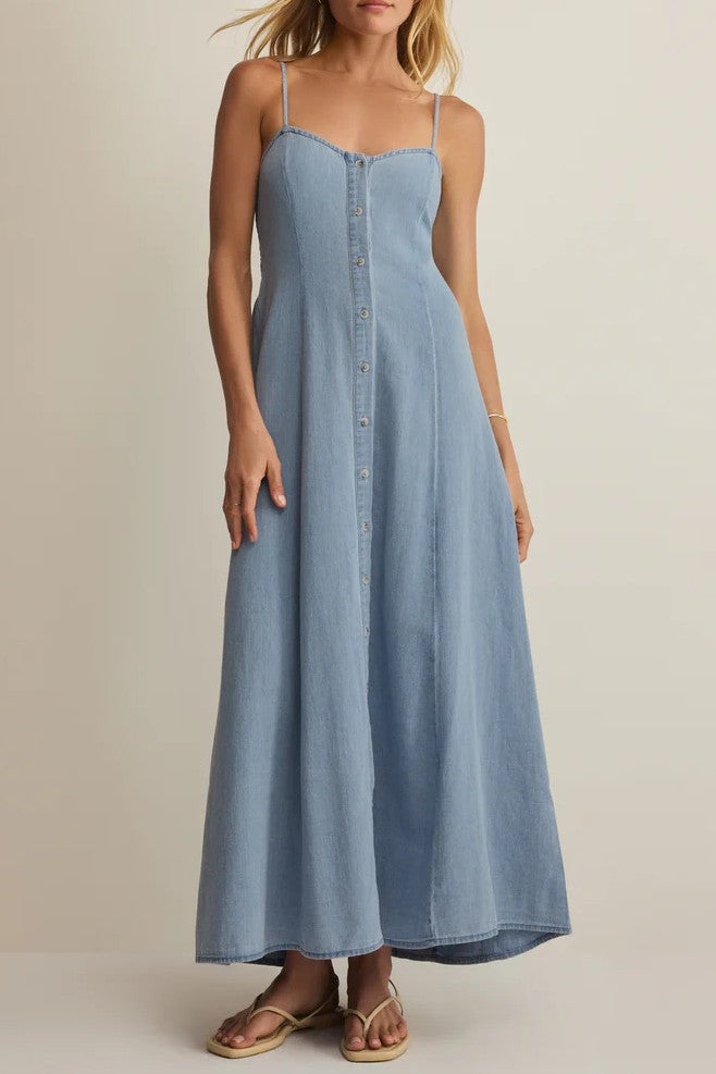 Angel Eyes Twill Midi Dress