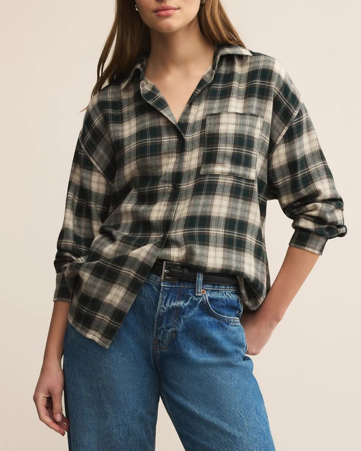 River Plaid Button Up