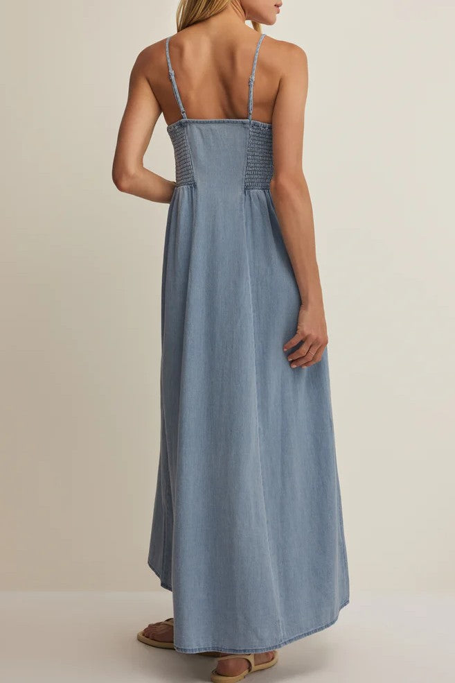Angel Eyes Twill Midi Dress