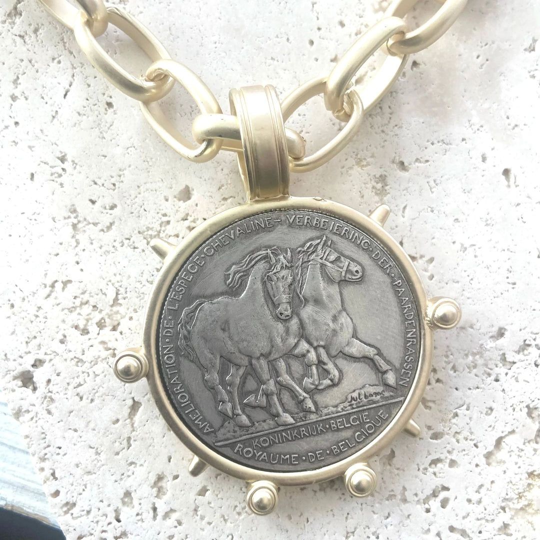 Horse Coin Necklace