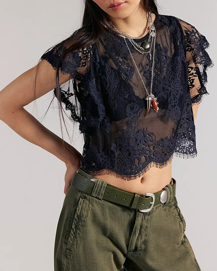 Lunar Ash Lace Top