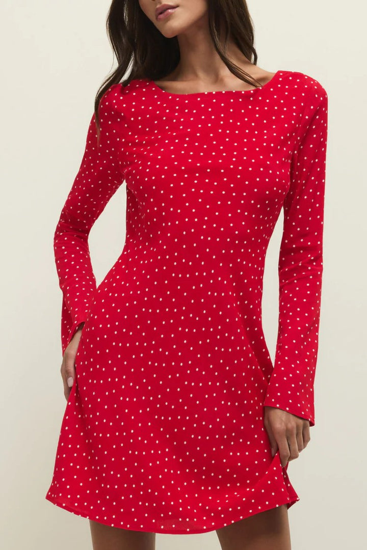 Campbell Dot Crepe Mini Dress