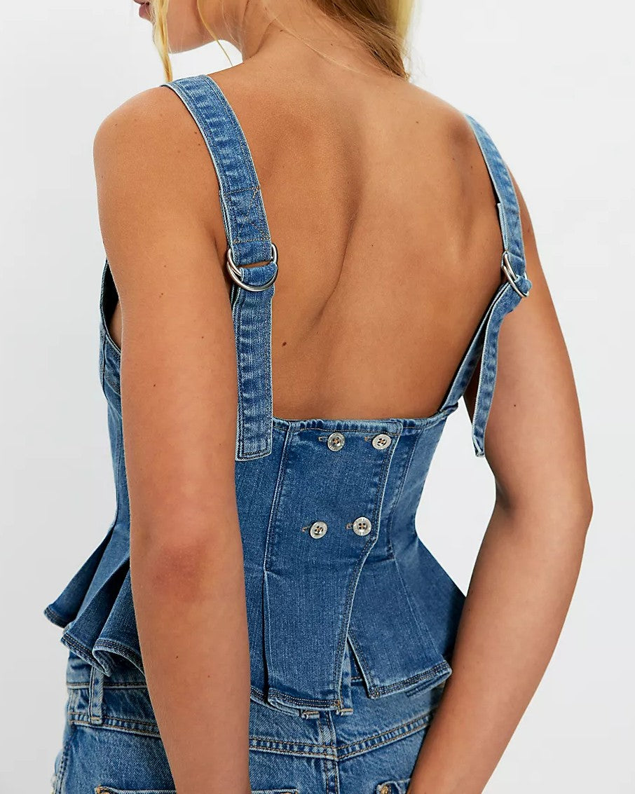 Sunfaded Denim Top