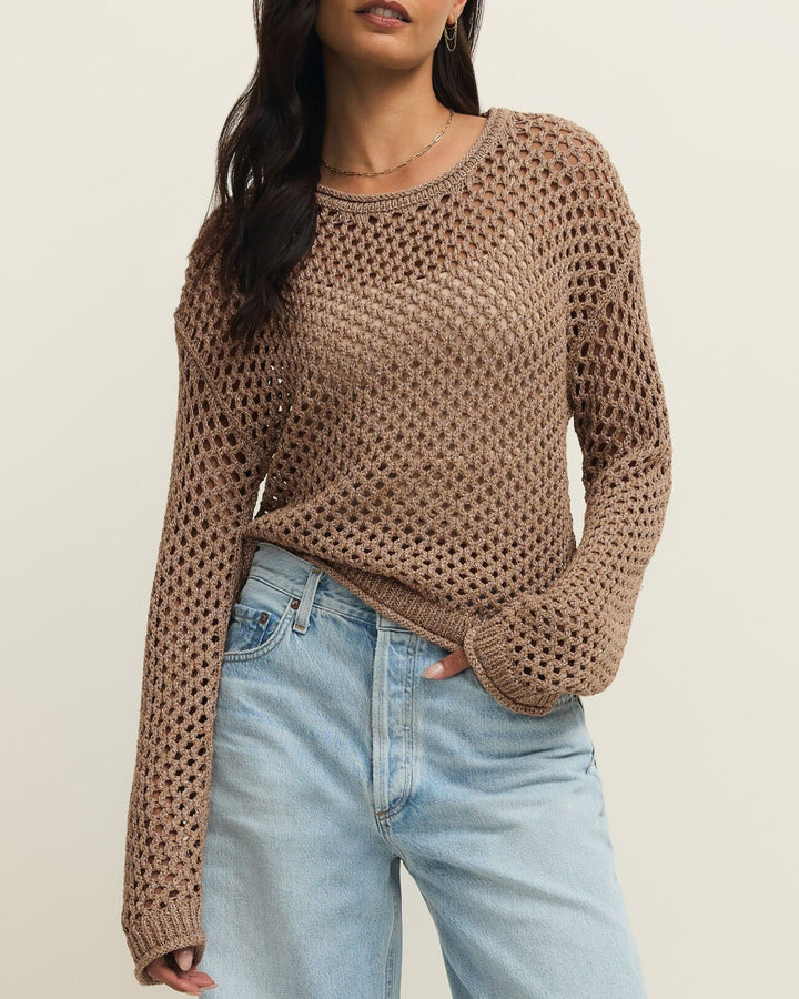 Cala Shimmer Crochet Sweater