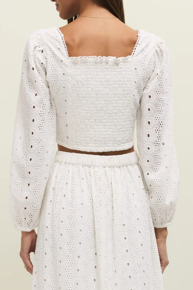 Bria Eyelet Top