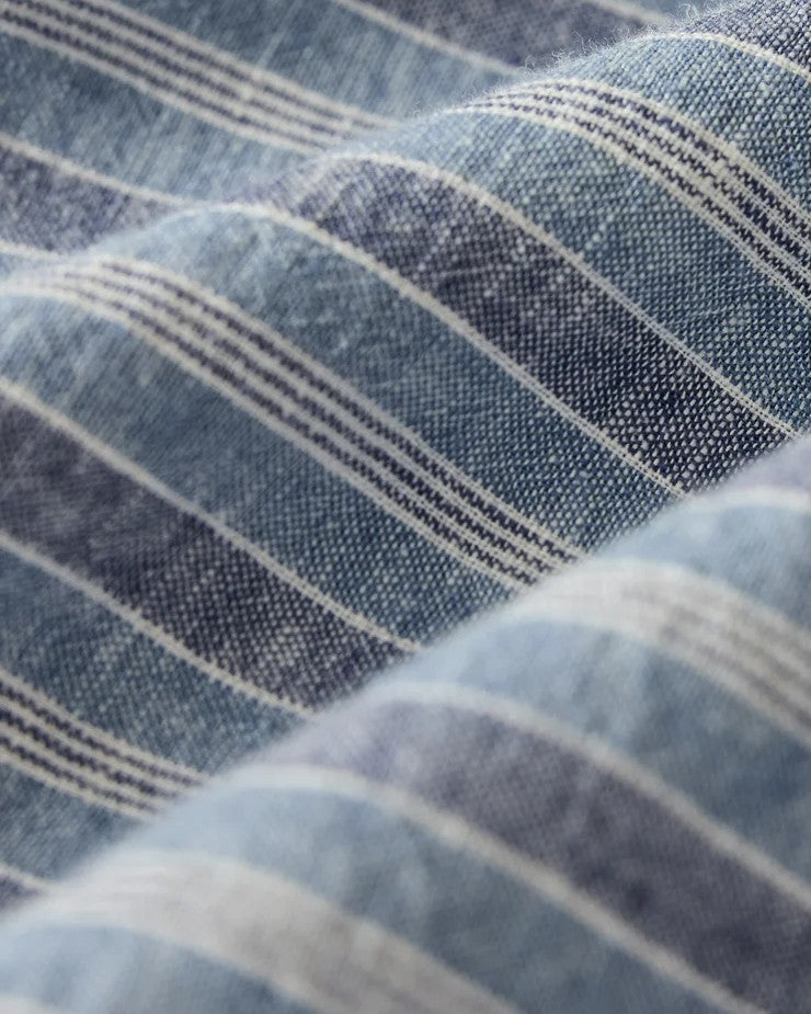 The Perfect Striped Linen Button Up