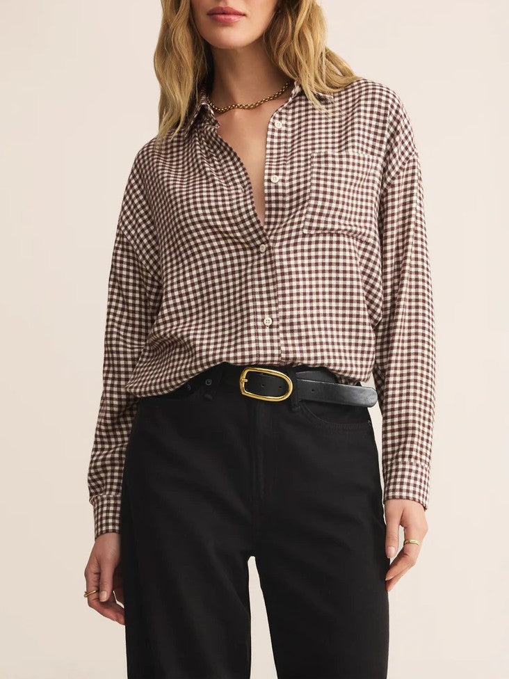 River Plaid Button Up