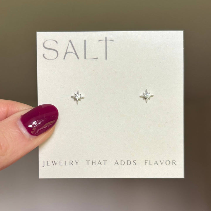 SILVER STAR STUDS | tiny star post earrings | dainty studs