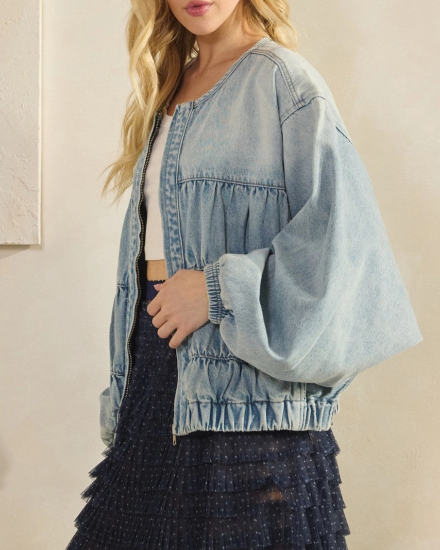 Tiered Ruched Jacket