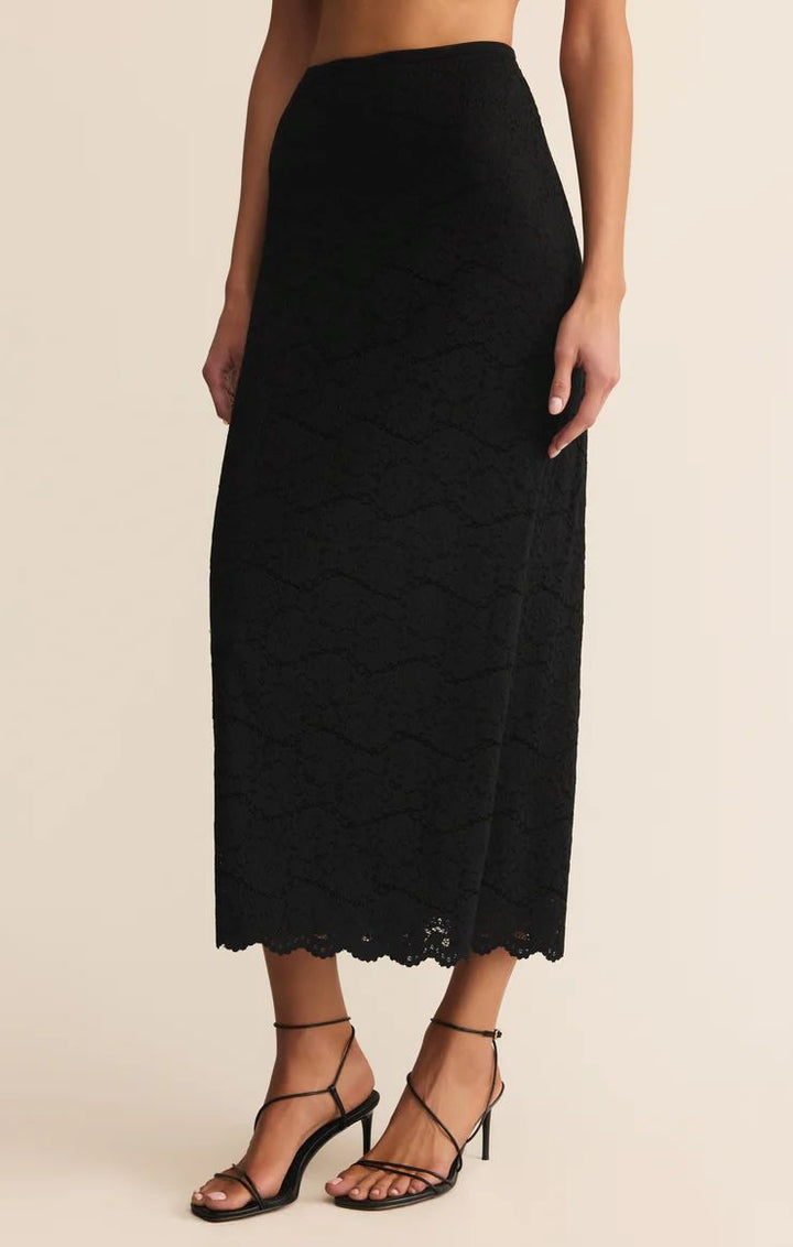 Via Lace Midi Skirt