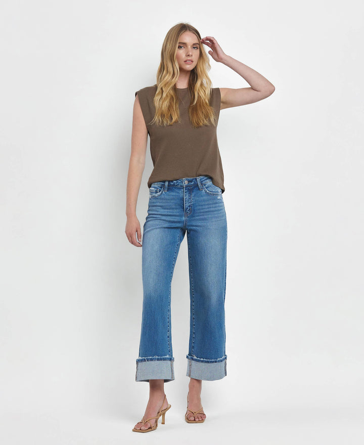 MOORELAND HR CUFFED WIDE LEG