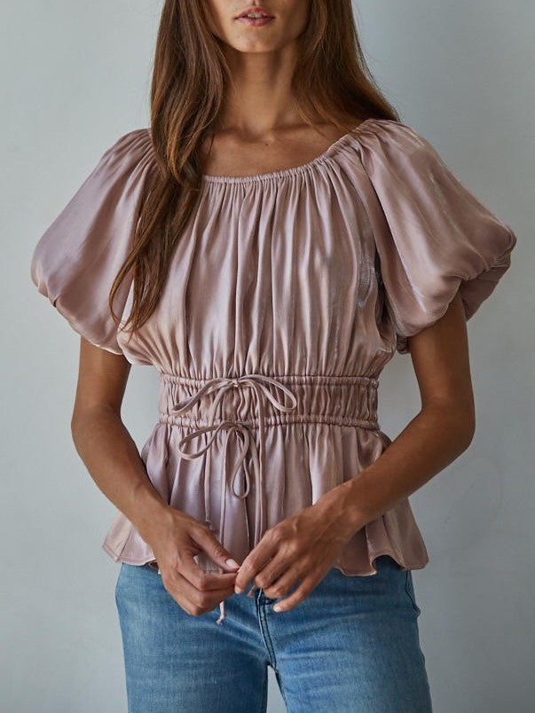 Belle Ribbon Tie Top