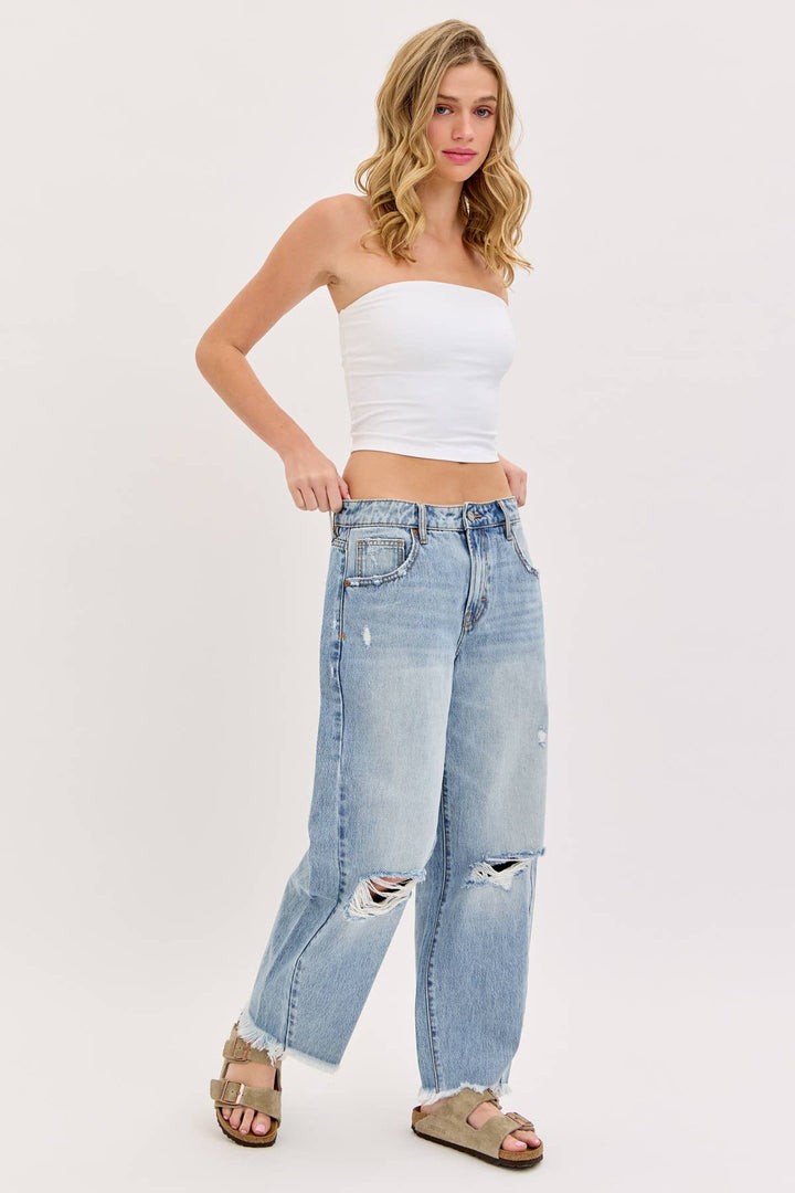 CROPPED BARREL JEAN