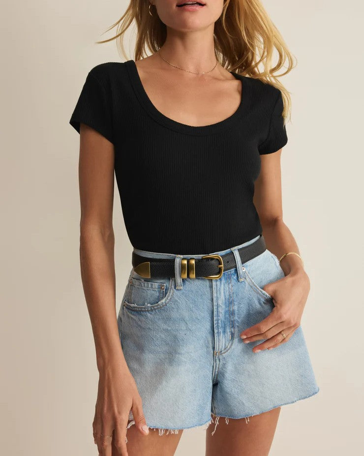 Leisurely Scoop Neck Tee