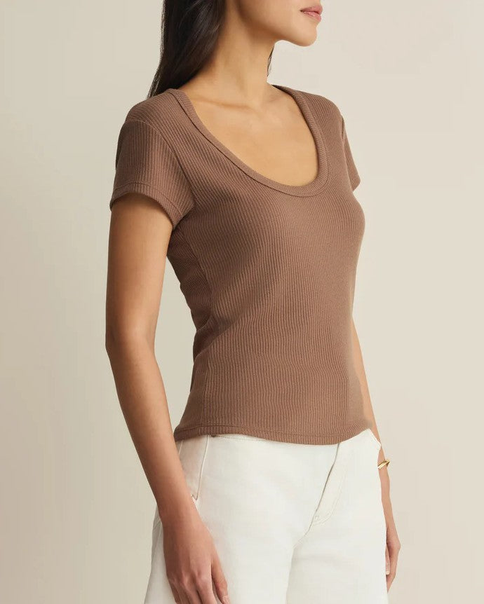 Leisurely Scoop Neck Tee