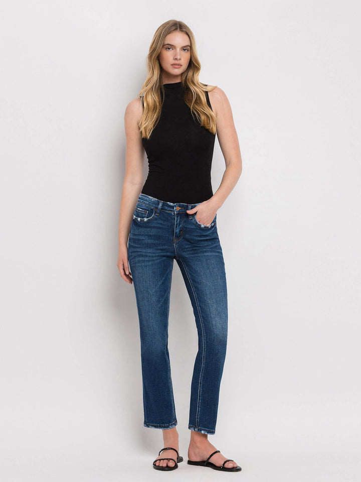 PLAINS ANKLE SLIM STRAIGHT JEANS