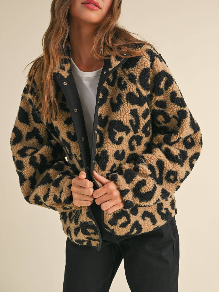 Leopard Sherpa Jacket
