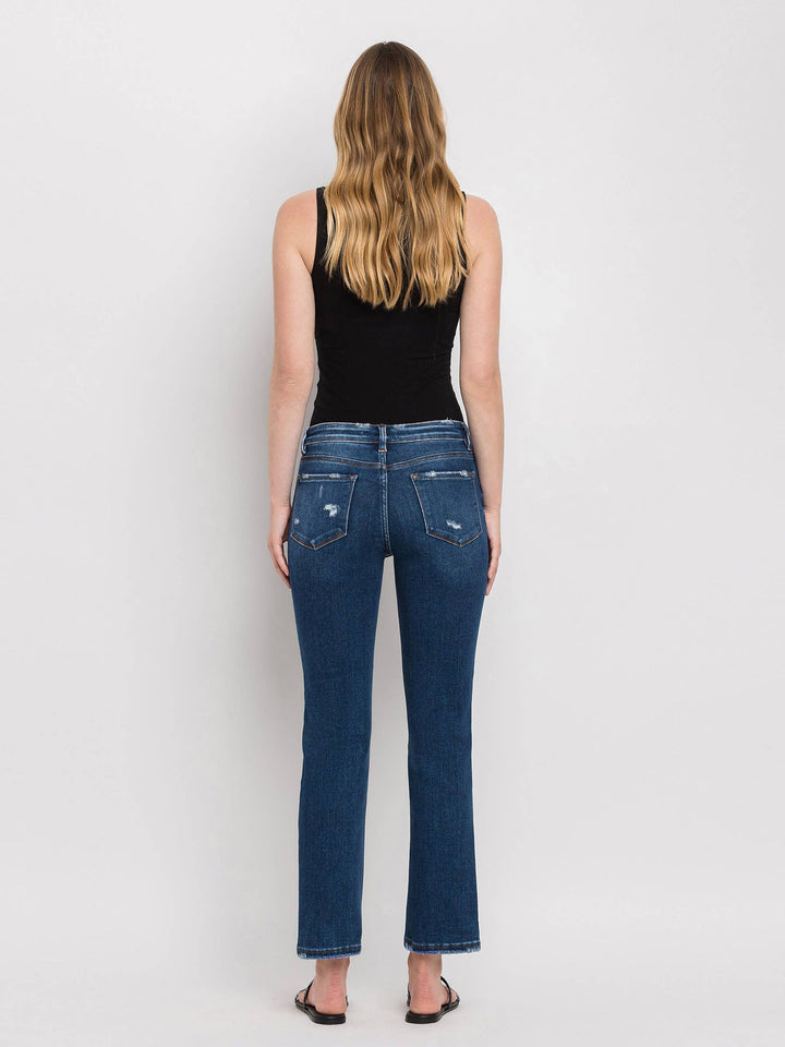 PLAINS ANKLE SLIM STRAIGHT JEANS