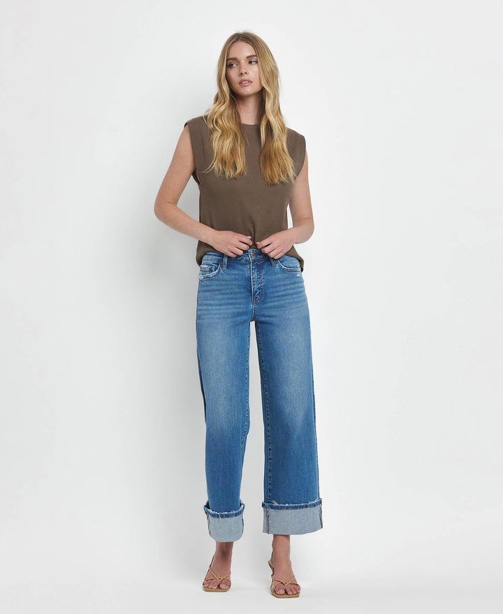 MOORELAND HR CUFFED WIDE LEG