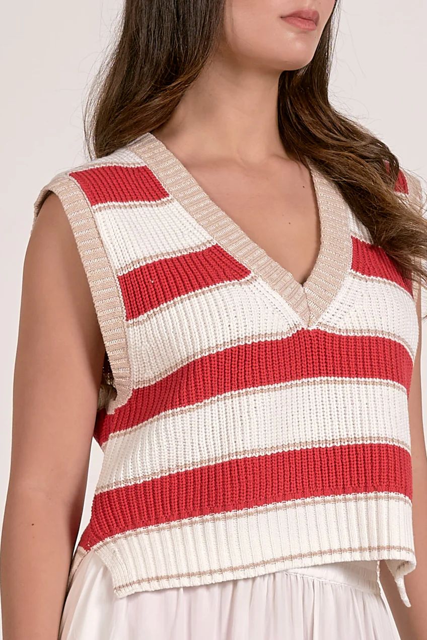 Sunset Stripe Sweater Vest