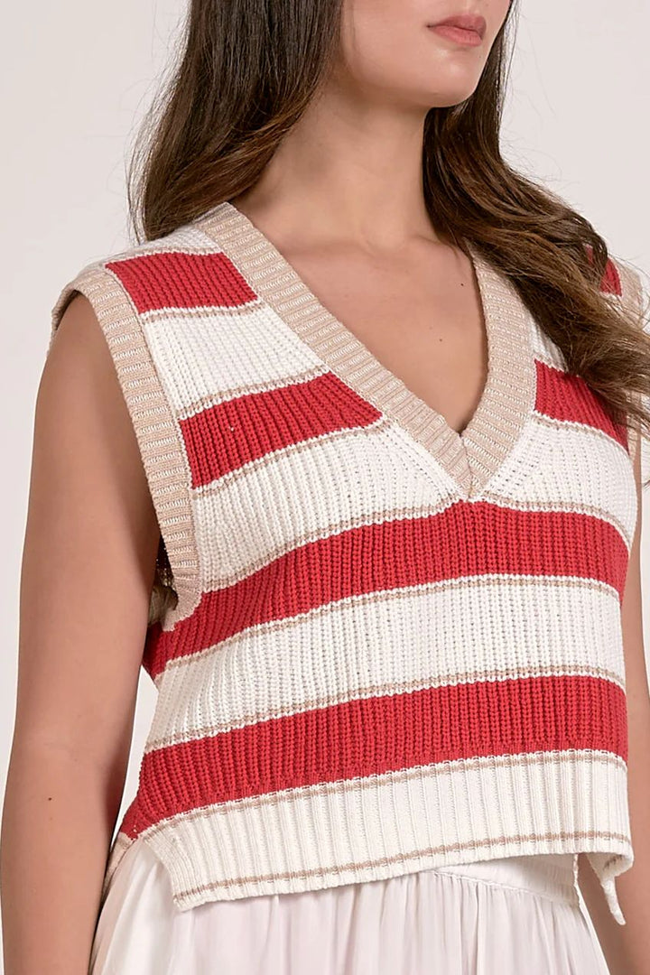 Sunset Stripe Sweater Vest