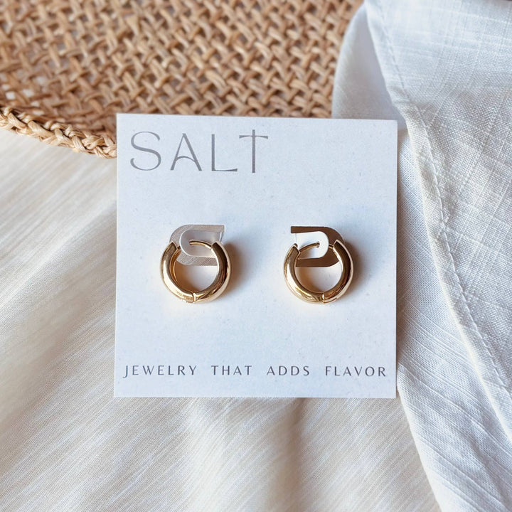 CHUBBIE HOOPS | gold | everyday hoop earrings | clasp hoops