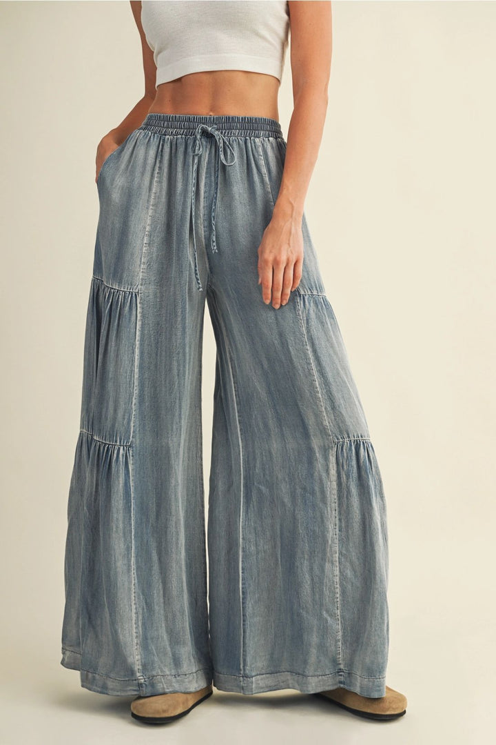 Lotus Ruffled Side Denim