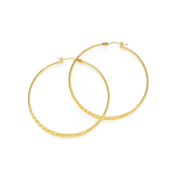 2" Hammered Hoop Earrings