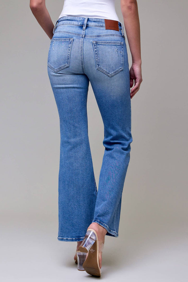 Medium Wash Clean Stretch Mid Rise Bootcut