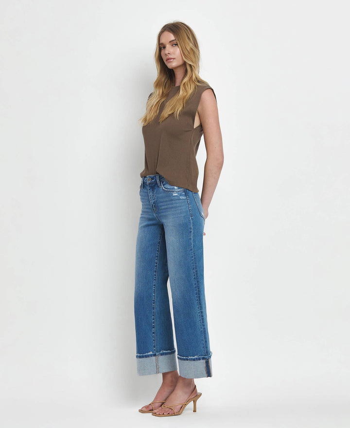 MOORELAND HR CUFFED WIDE LEG