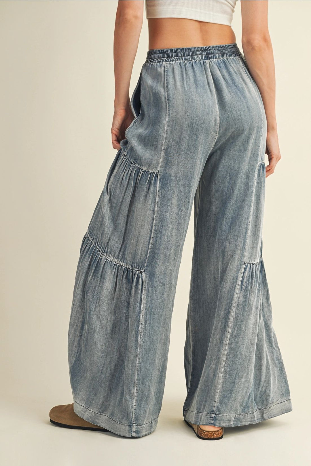Lotus Ruffled Side Denim