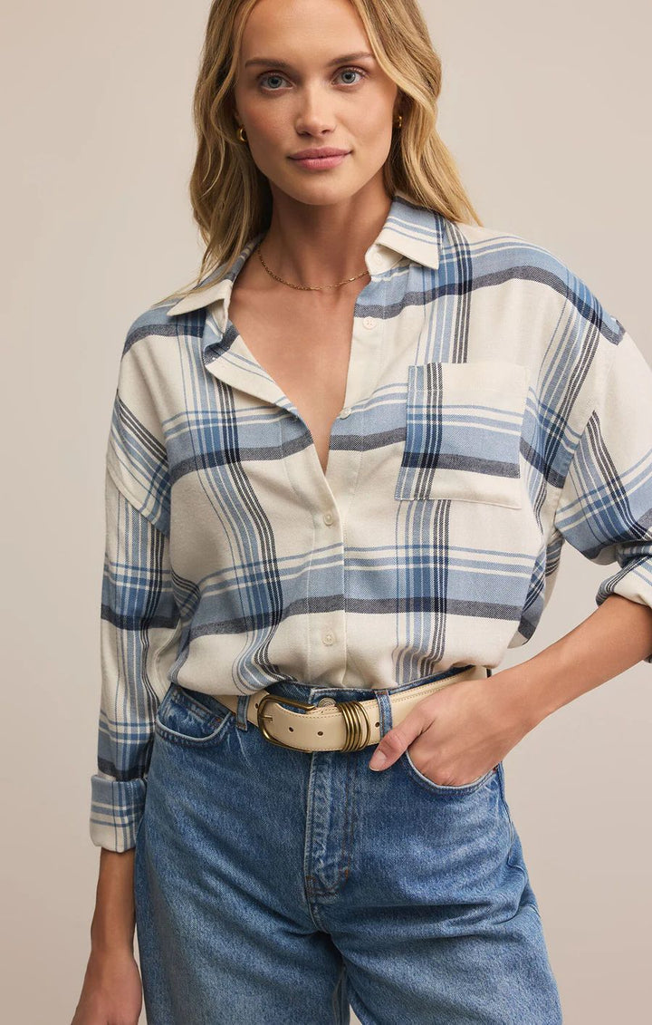 River Plaid Button Up