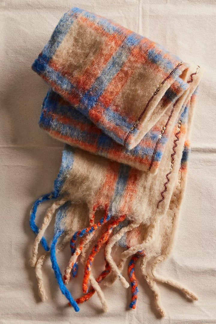 Highland Plaid Skinny Scarf