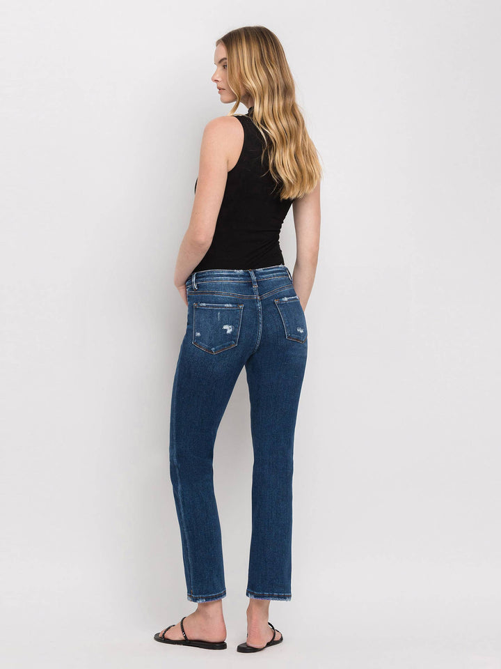 PLAINS ANKLE SLIM STRAIGHT JEANS