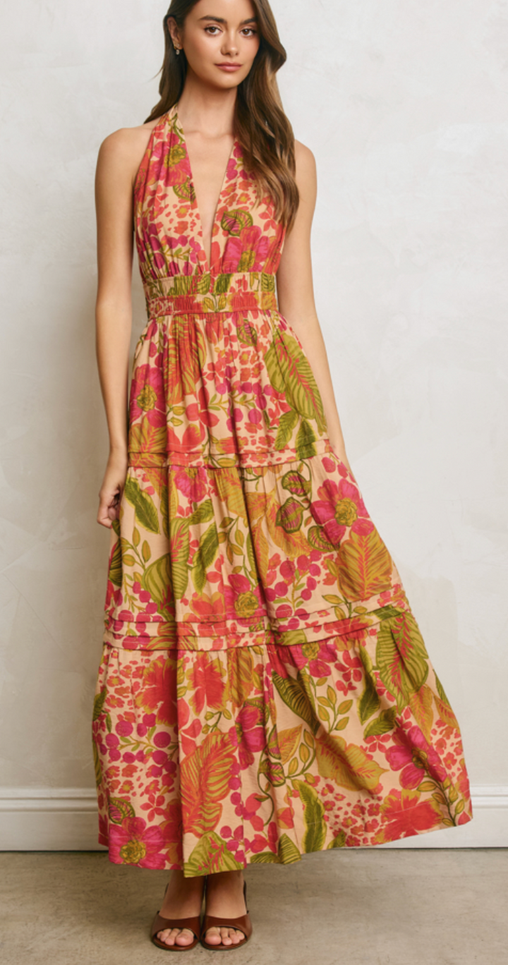 Tropical Halter Maxi
